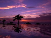 美しい夕日を一望の画像