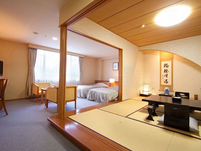 【休業】ゆふいんホテル秀峰館 和洋室　ツインルーム＋和室8畳