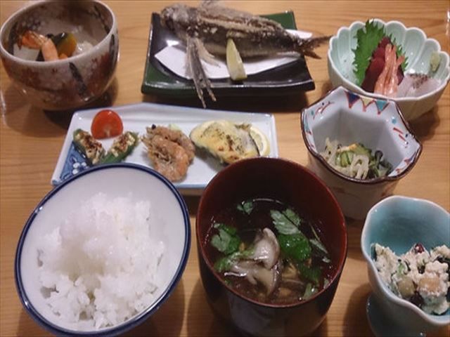 民宿　屋久島 夕食一例