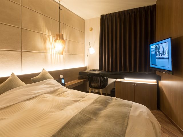 天然温泉 ホテルパコ函館 本館ダブル(シャワーブースのみ)　ベッド幅160㎝