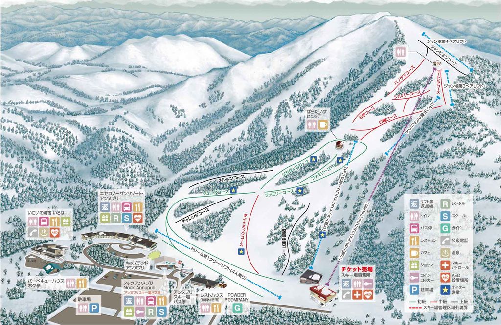 ニセコアンヌプリ国際スキー場ゲレンデマップ