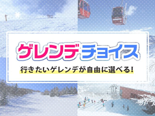 ゲレンデが自由に選べるフリープランイメージ