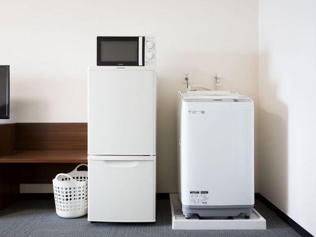ホテルピースアイランド名護 全室に冷蔵庫・洗濯機・電子レンジがあります