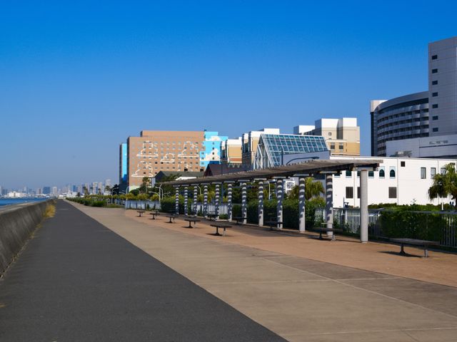 海岸遊歩道ウッドデッキ