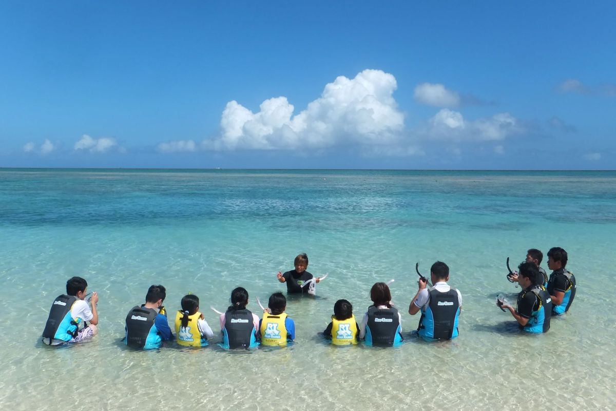 【はての浜】シュノーケリングツアー グラスボートに乗って砂浜でできた無人島「はての浜」へ！