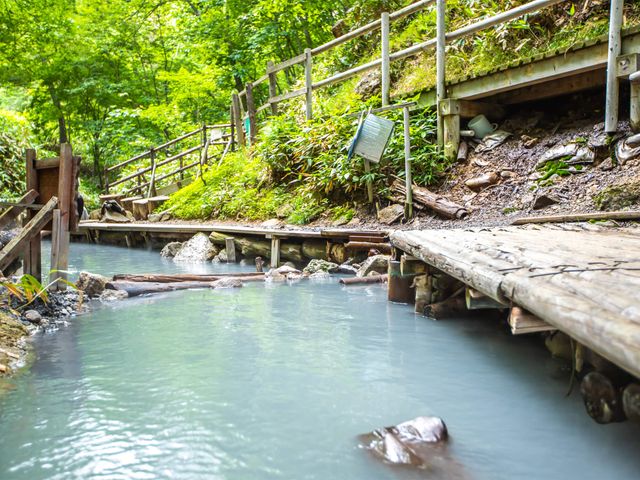 大湯沼川天然足湯イメージ