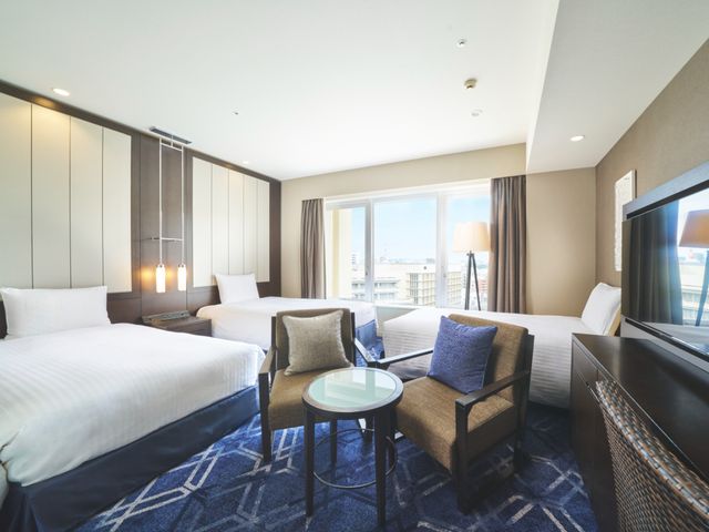 リーガロイヤルグラン沖縄 【2024年改装客室】スタンダードフロア　シティビューツイン35㎡ 3名利用時一例