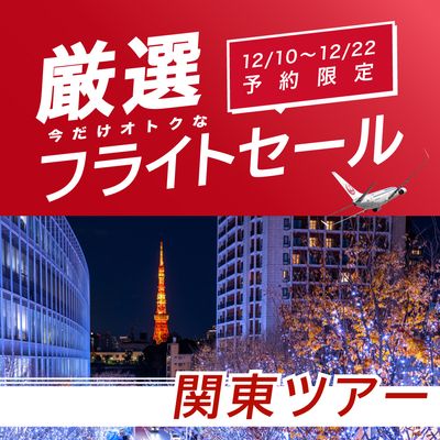 12/10〜12/22予約限定 厳選フライトセール 東京旅行イメージ