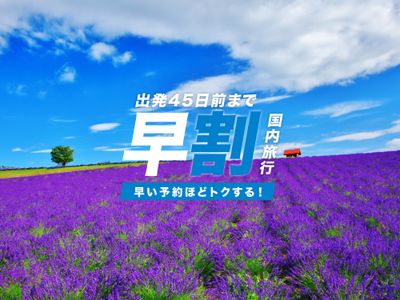 JALで行く北海道早割ツアー｜45日前予約が一番お得イメージ