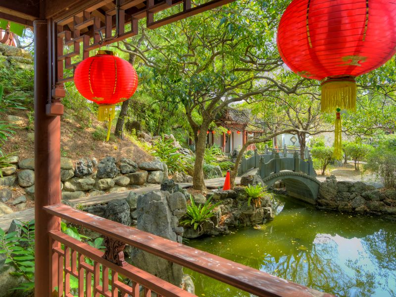 福州園の中国式庭園