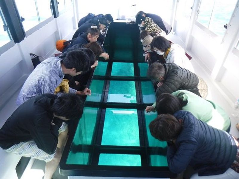 【はての浜】上陸＋グラスボート遊覧ツアー　クルーズ気分で無人島を目指して、いざ上陸！