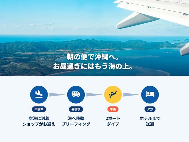 空港からショップへ直行。<br />
お昼過ぎにはもう海の上です。イメージ